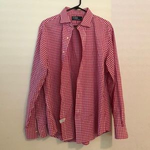 MEN’S POLO Gingham Long Sleeve Button Down